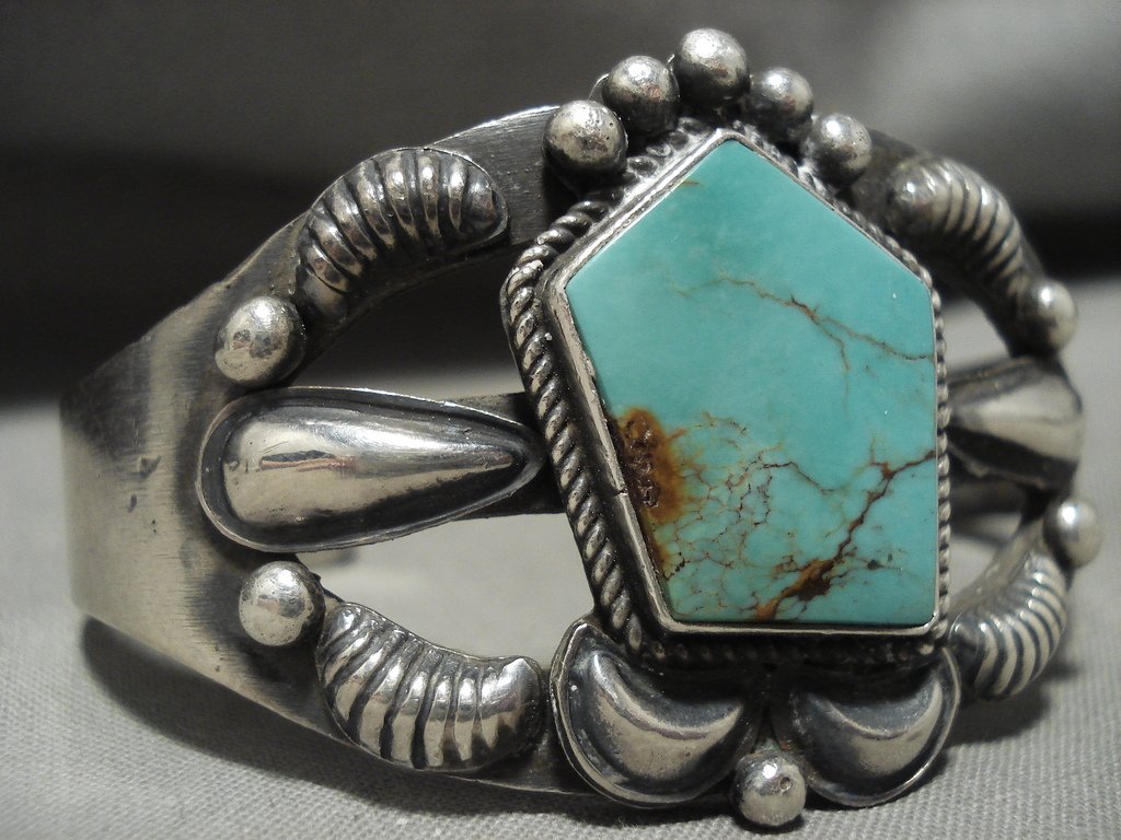 Superb Unique Vintage Navajo Kirk Smith (d.) Turquoise Native American ...
