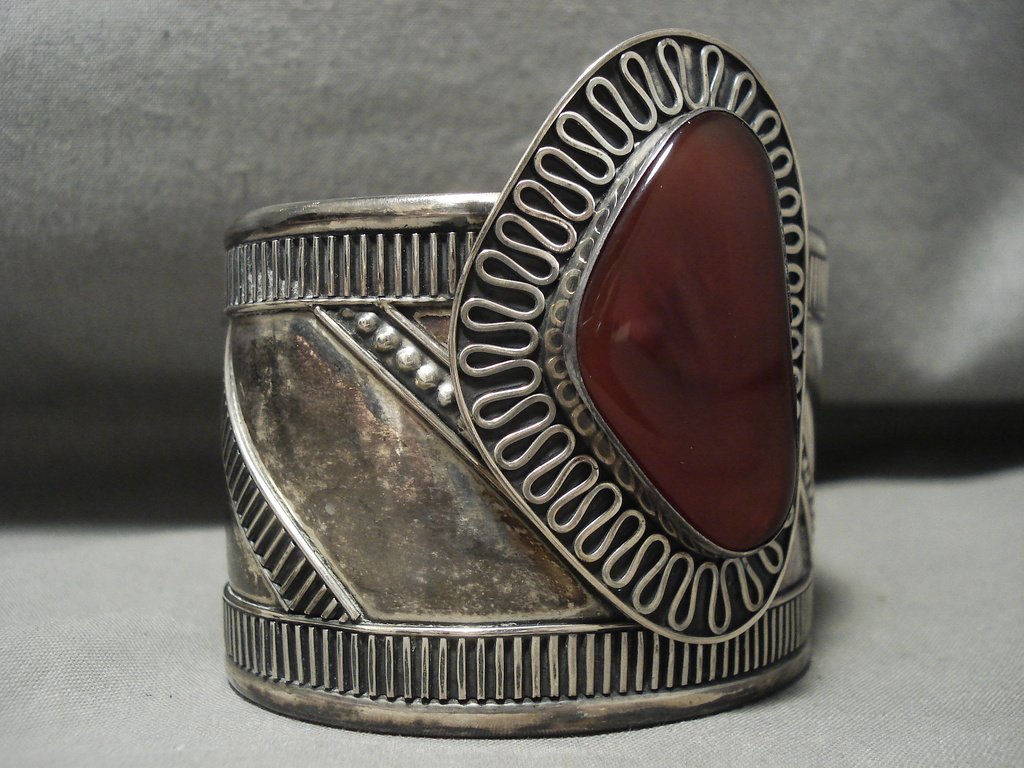 The Best And Widest Vintage Navajo Carnelian Native American Jewelry S ...