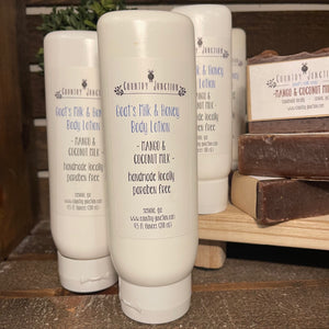 Goat’s Milk & Honey Body Lotion, Mango & Coconut Milk - Country Junction Soaps