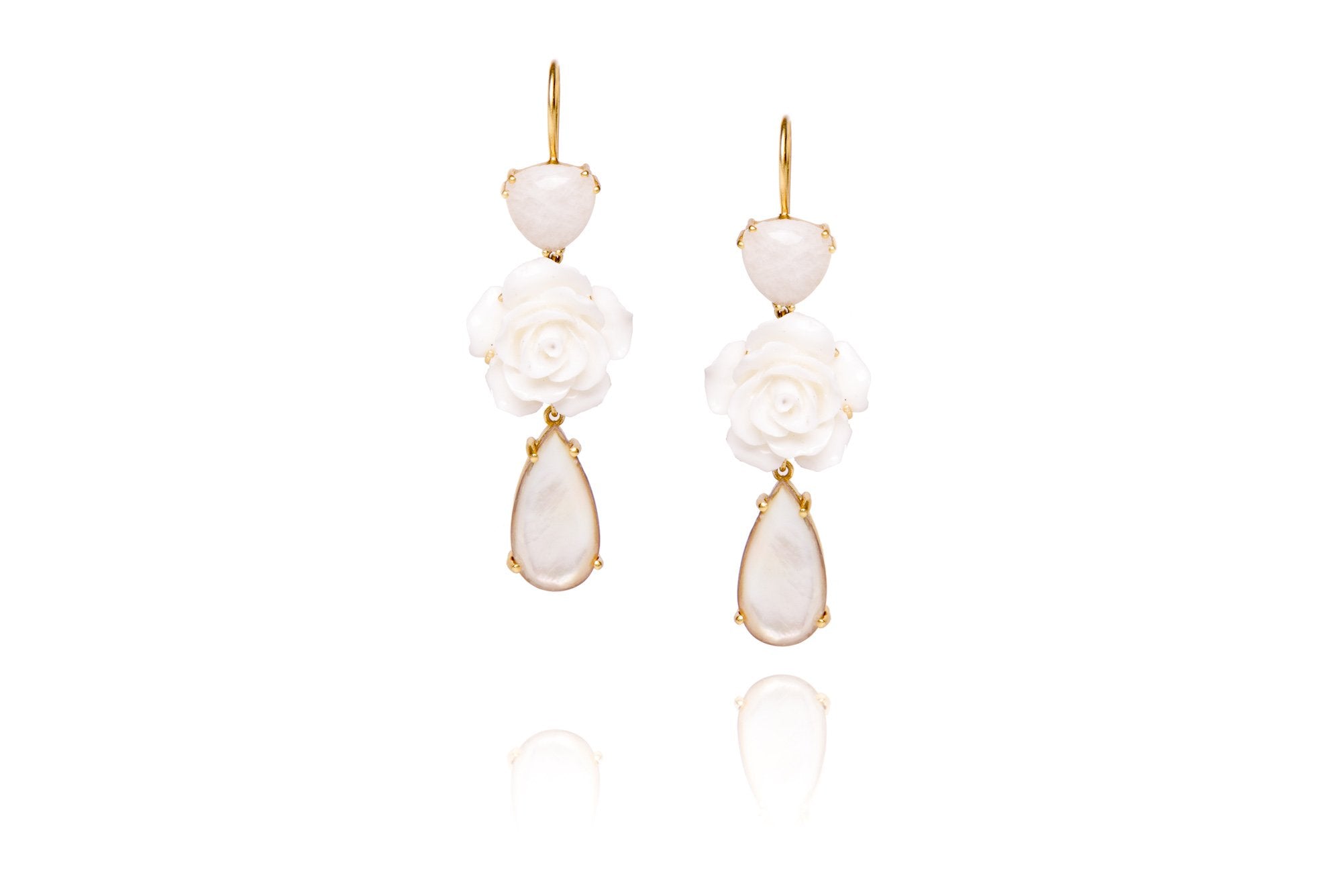 Riverine Earrings in White