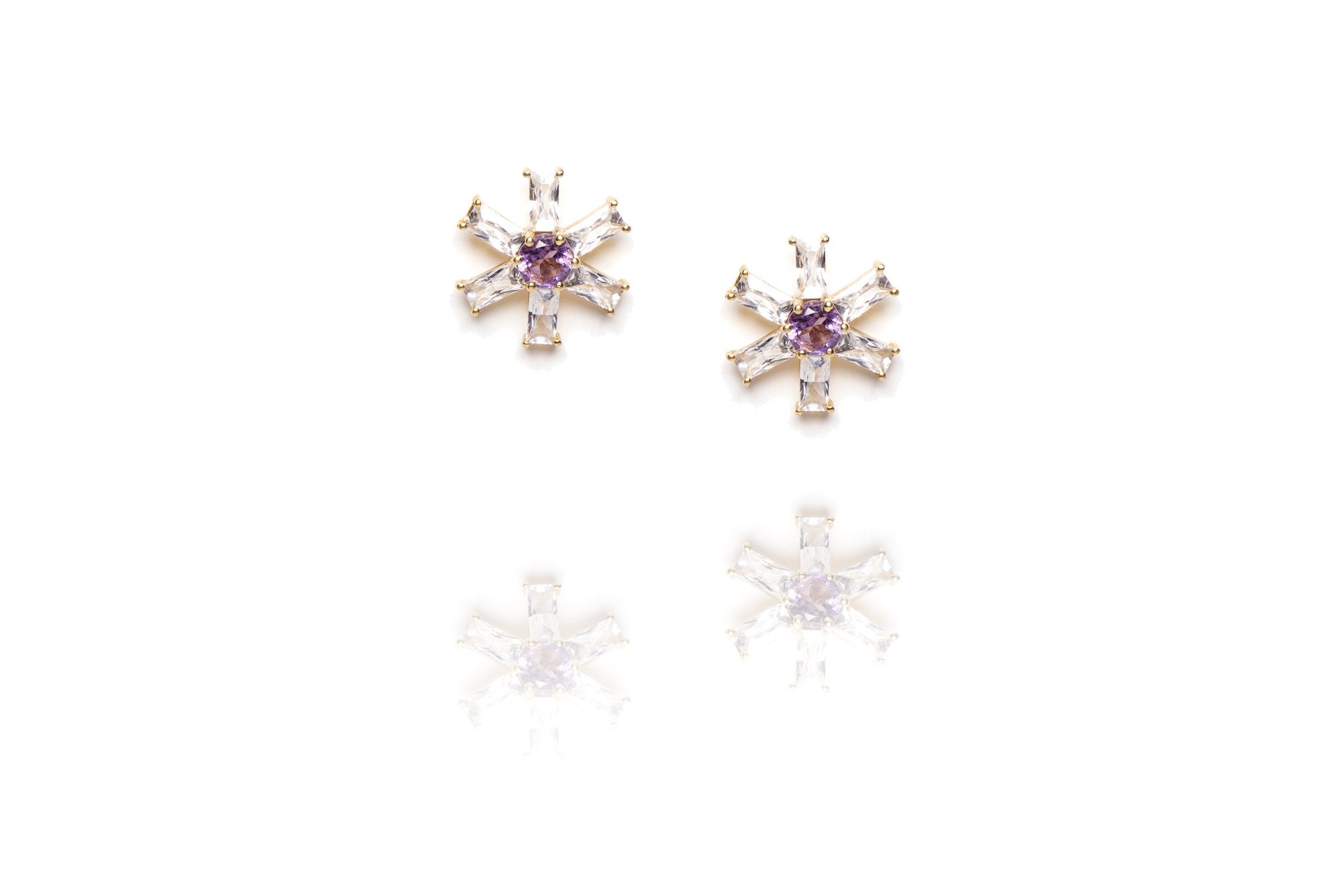 Glitz Earrings in Purple