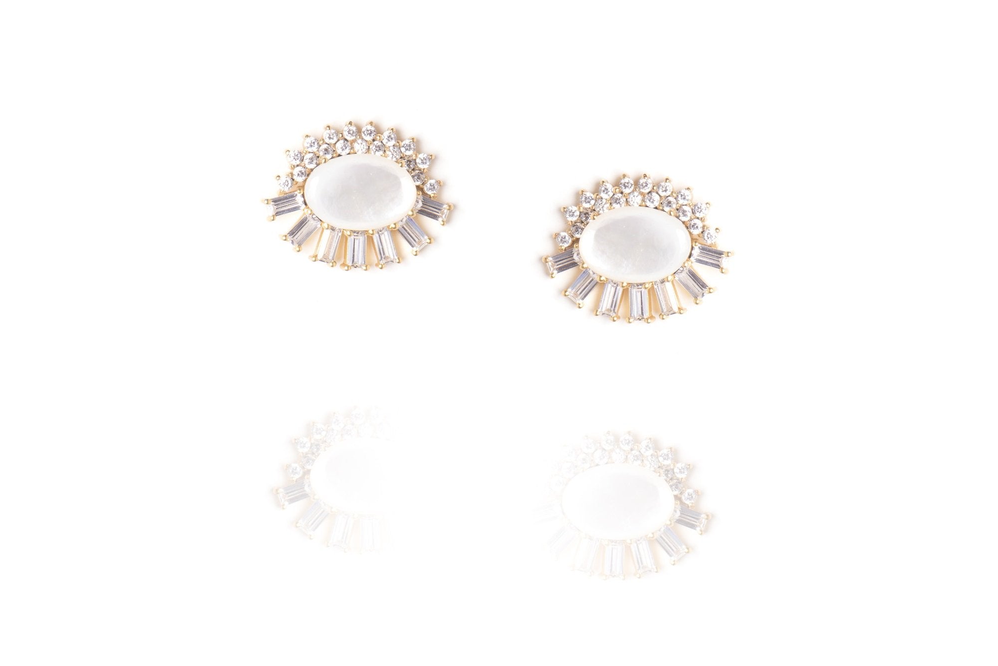Opaline Earrings in White