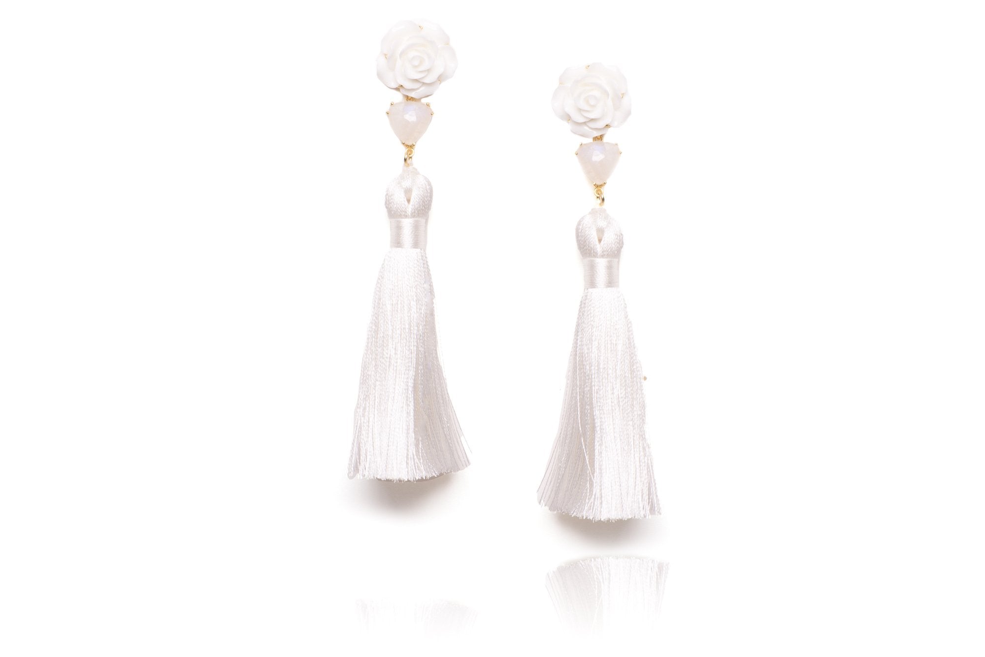 Gossamer Earrings in White