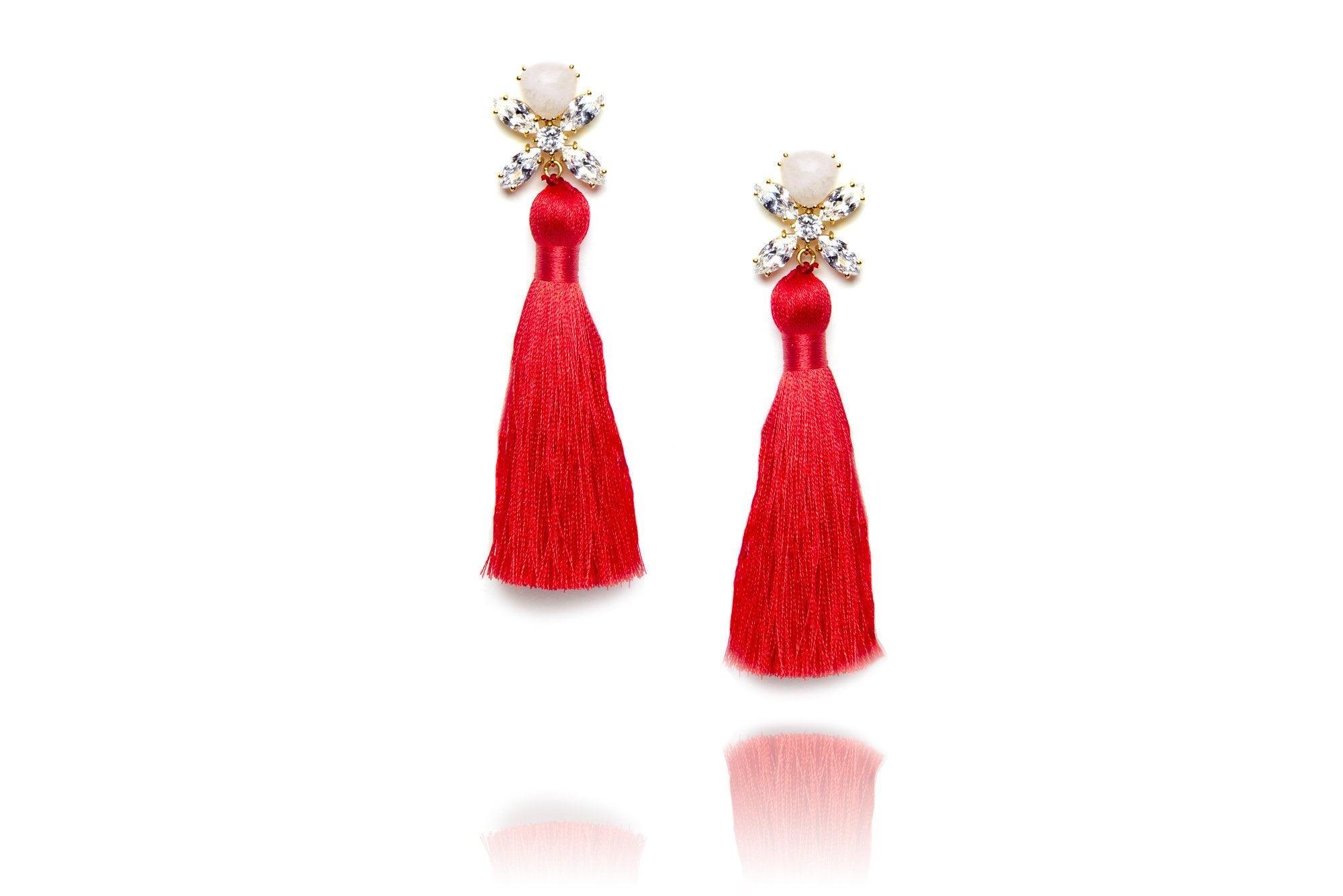 Ritzy Earrings in Red