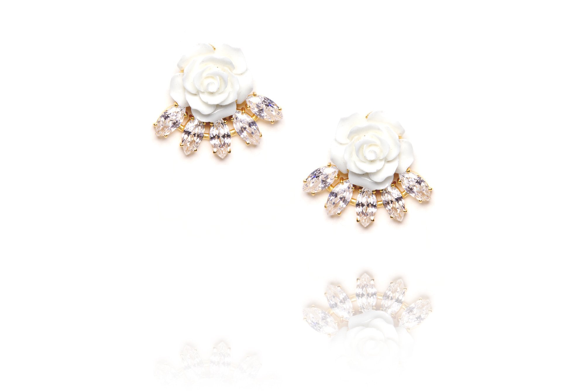 Floret Studs in White