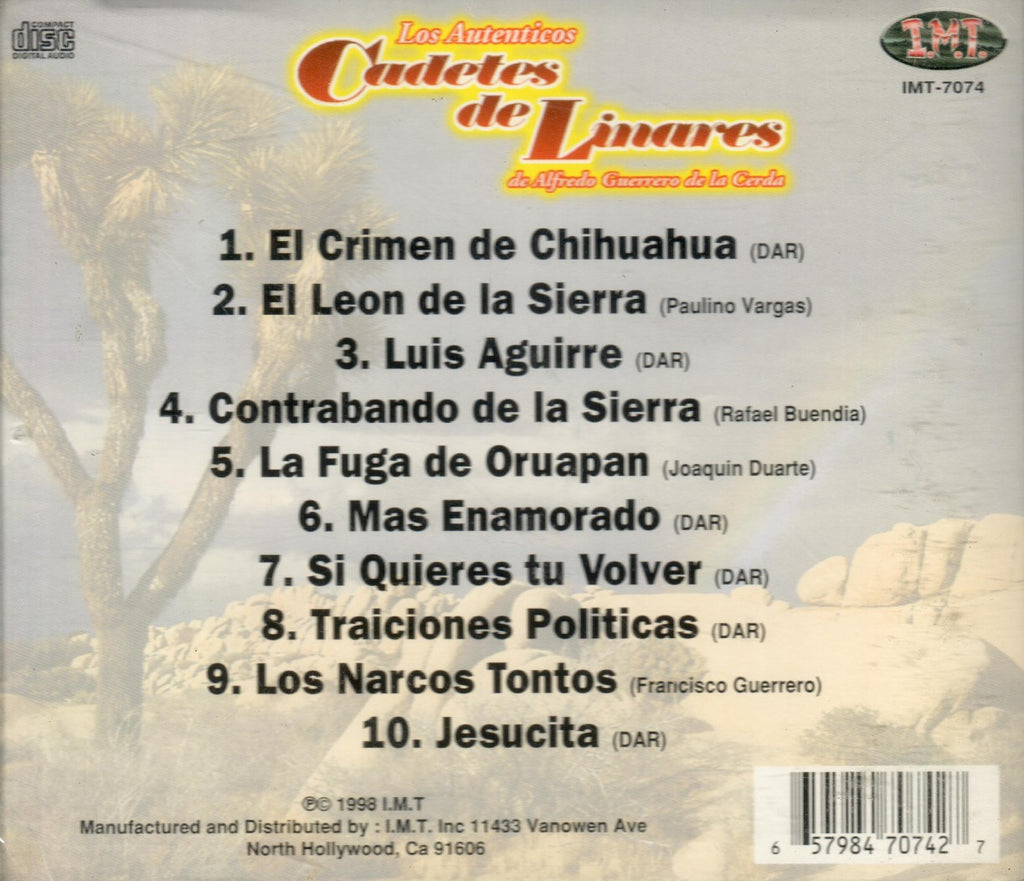 Autenticos Cadetes de Linares (CD De Regreso) IMT-7074 OB – Musica Tierra  Caliente