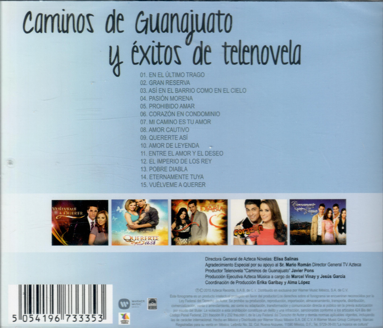 Caminos De Guanajuato (CD Exitos/Telenovela, Varios Artistas) Azteca-3 –  Musica Tierra Caliente