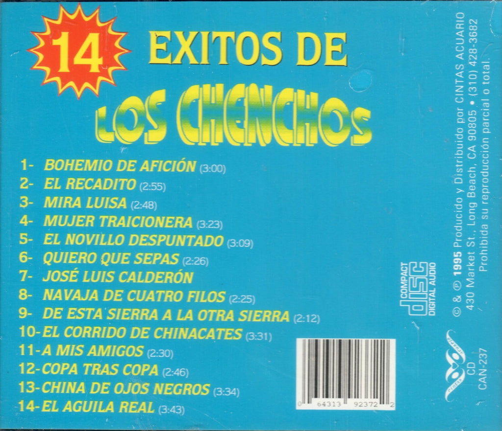 Chenchos (CD 14 Exitos De) CANI-237 CH – Musica Tierra Caliente