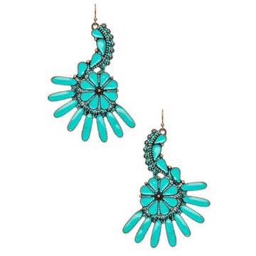 Turquoise Western Style Earrings