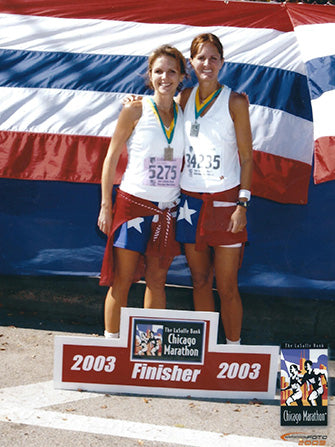 Running partners in Chicago Marathon 2003