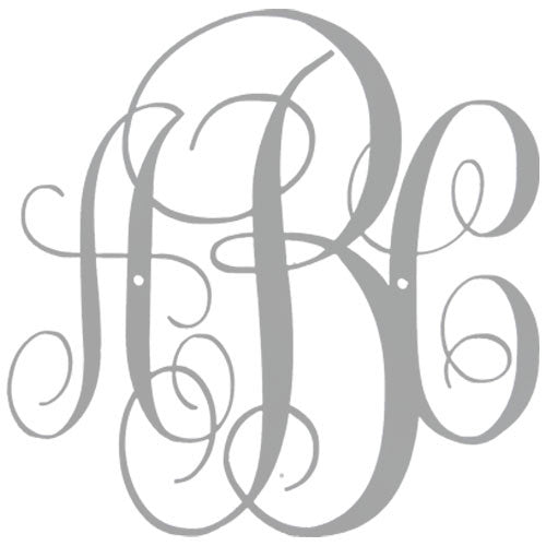 Custom Script Monogram With 3 Letters Metal Wall Art Sporthooks