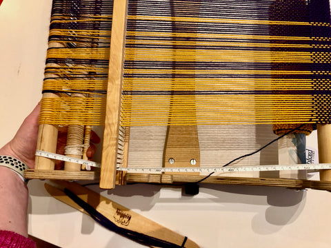 50cm of warp left on loom