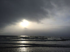 Showers over the beach