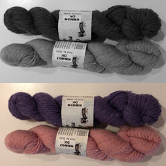 Purple and Pink yarns