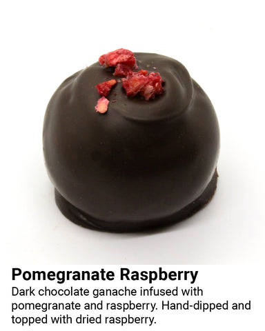 pomegranate raspberry truffle