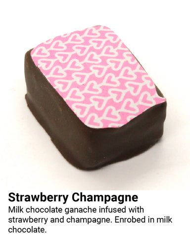 strawberry champagne truffle