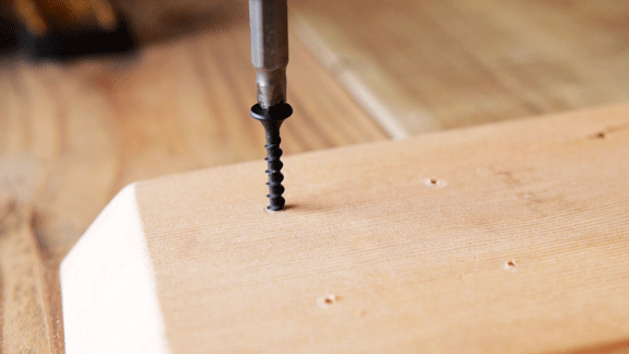 Attaching support board on reclaimed wood kitchen table