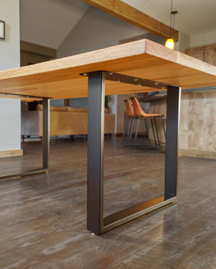 modern metal table legs by Symmetry Hardware