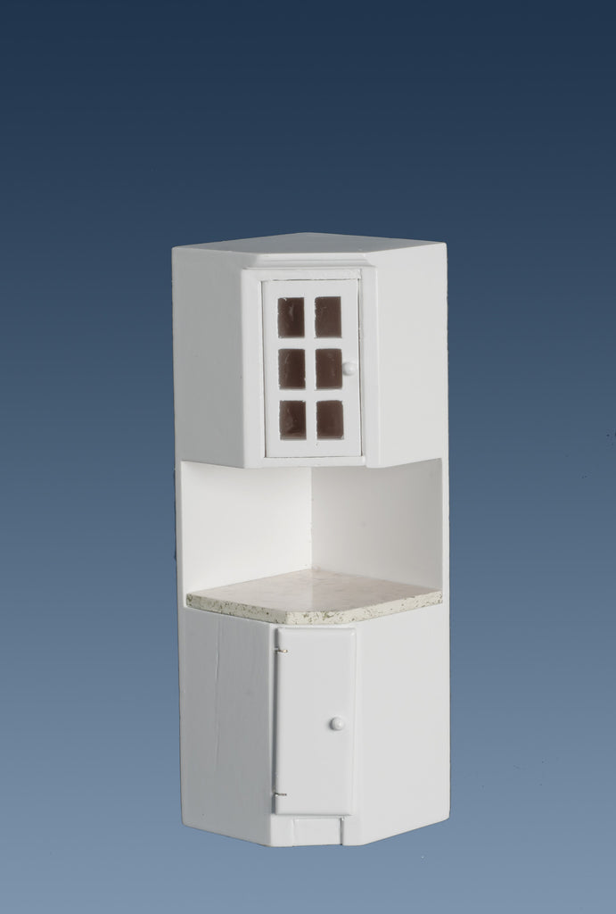 Kitchen Corner Cabinet White With Marble Dollhouse Universe