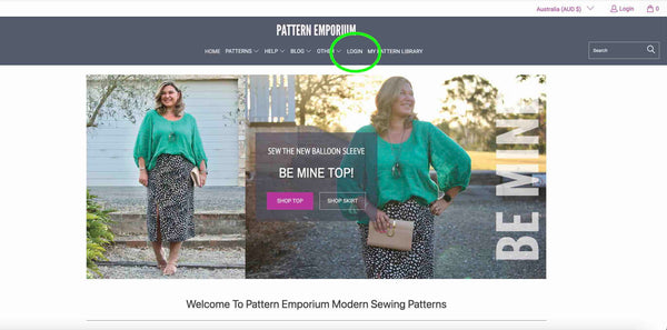 Step 1 Downloading your digital sewing pattern files