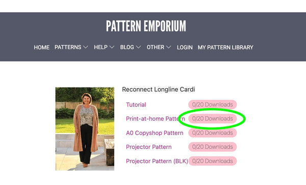 Step 5 Downloading your digital sewing pattern files