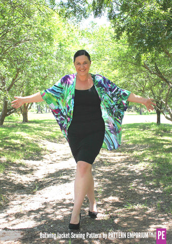 Batwing draped jacket sewing pattern