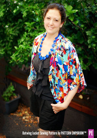 Batwing Jacket Draped Kimono Style sewing pattern