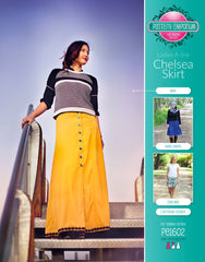 Chelsea Skirt pattern - A-line button front - how to sew thick fabrics - denim