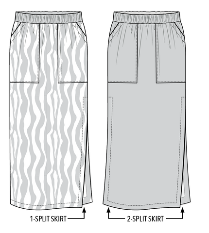 Side Split Skirt sewing pattern by Pattern Emporium