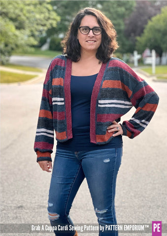 Cropped Oversized Cardi Cardigan sewing pattern