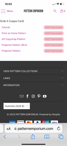 step 3 downloading sewing pattern files to iPhone