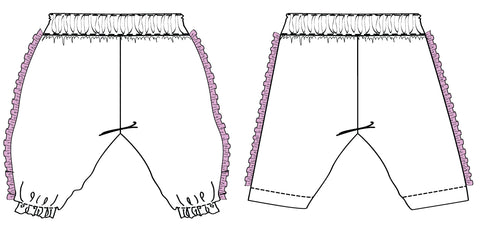Small Baby Premature Ruffle Frill Harem Pants Sewing Pattern Emporium