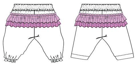 Small baby premature Frilly Ruffle Harem Pants sewing pattern by Pattern Emporium