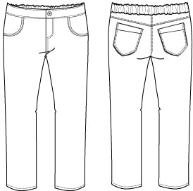 Girls jeans sewing pattern