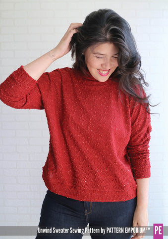 Unwind Dolman Sweater Sweatshirt Hoodie sewing pattern