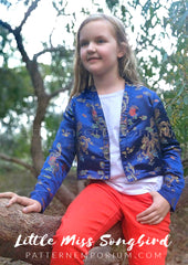 Sew a girls kimono or cardigan Songbird by Pattern Emporium