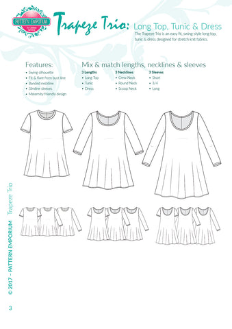 sew a trapeze top or dress - Pattern Emporium