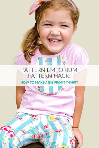 Pattern Hack - how to add an adorable bib front to a t-shirt 