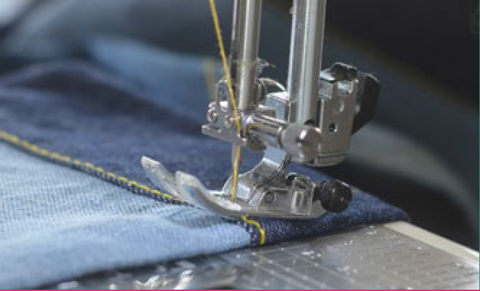Tips on sewing with Denim Fabric. Adding a bumper.