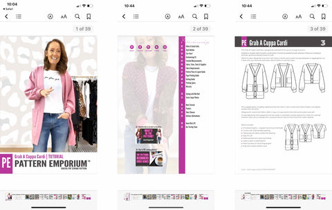 Step 6 downloading a sewing pdf pattern to iPhone guide