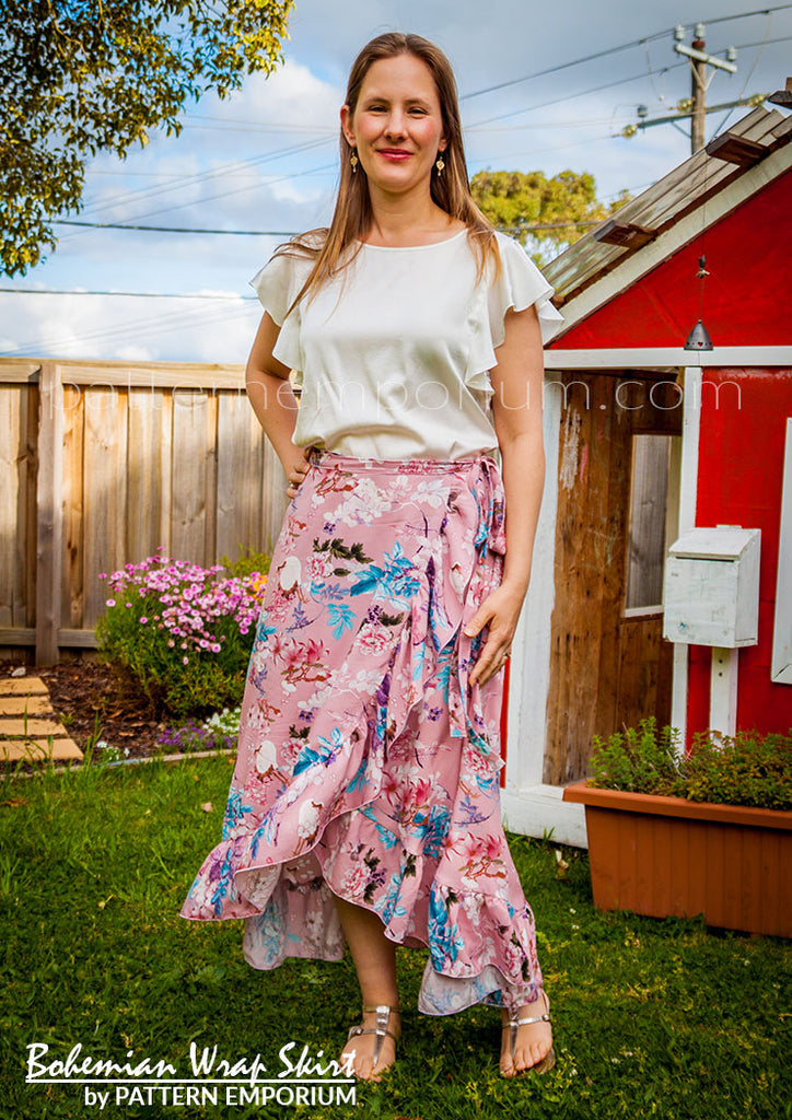 Ladies Wrap Skirt Pdf Sewing Pattern Pattern Emporium 