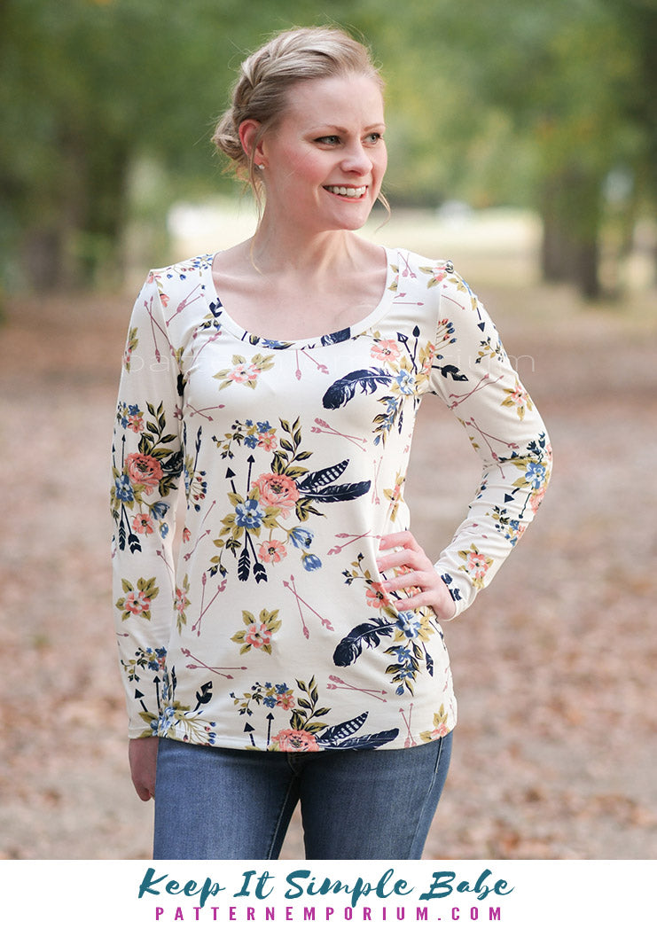 SEMI-FITTED TEE SEWING PATTERN