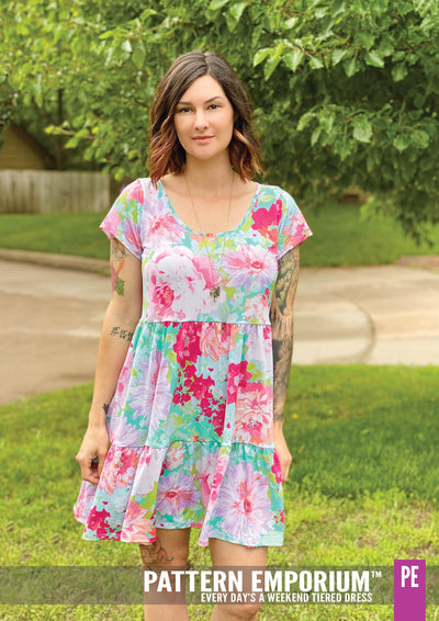 Easy Fit Tiered Dress PDF Sewing Pattern - Everyday's A Weekend ...