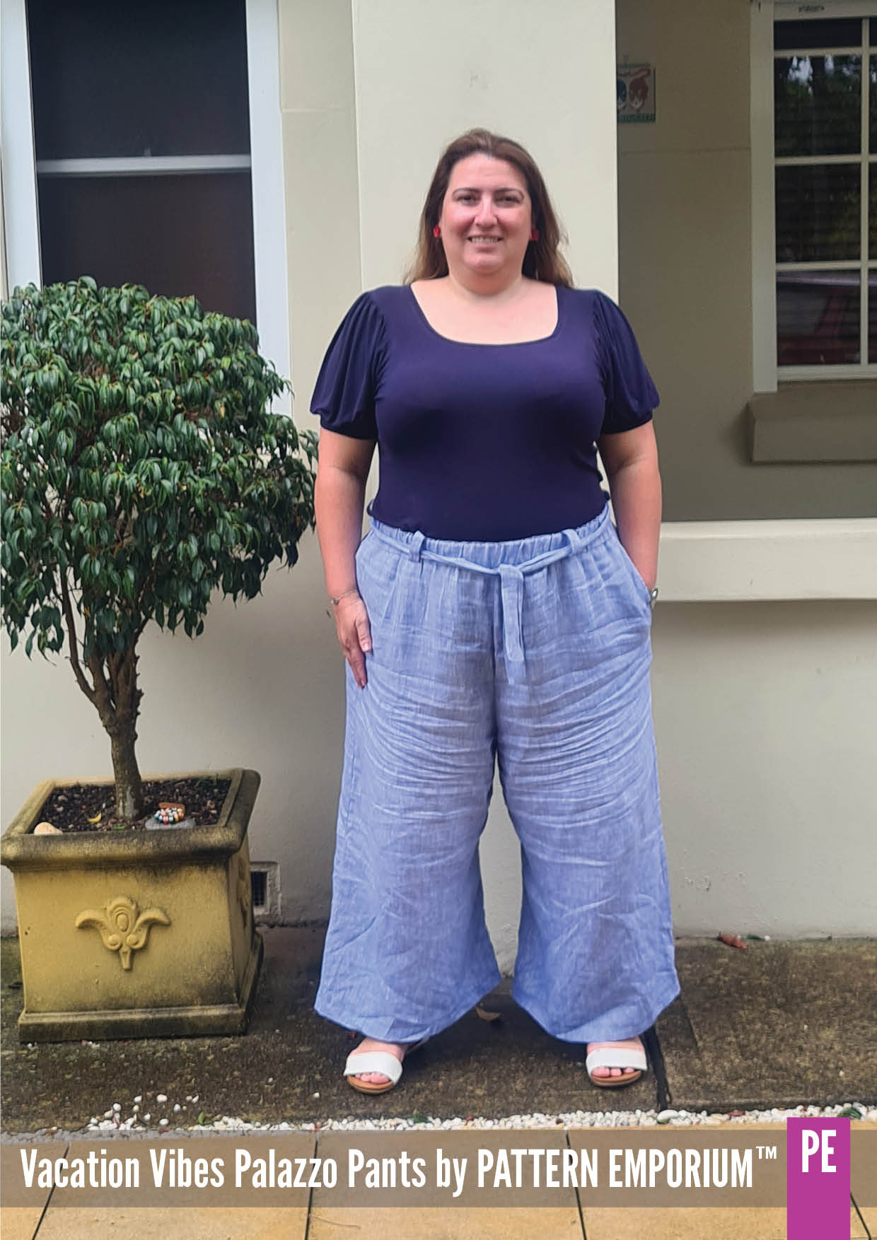 Walk Boldly Wide Leg Pants Sewing Pattern - Pattern Emporium