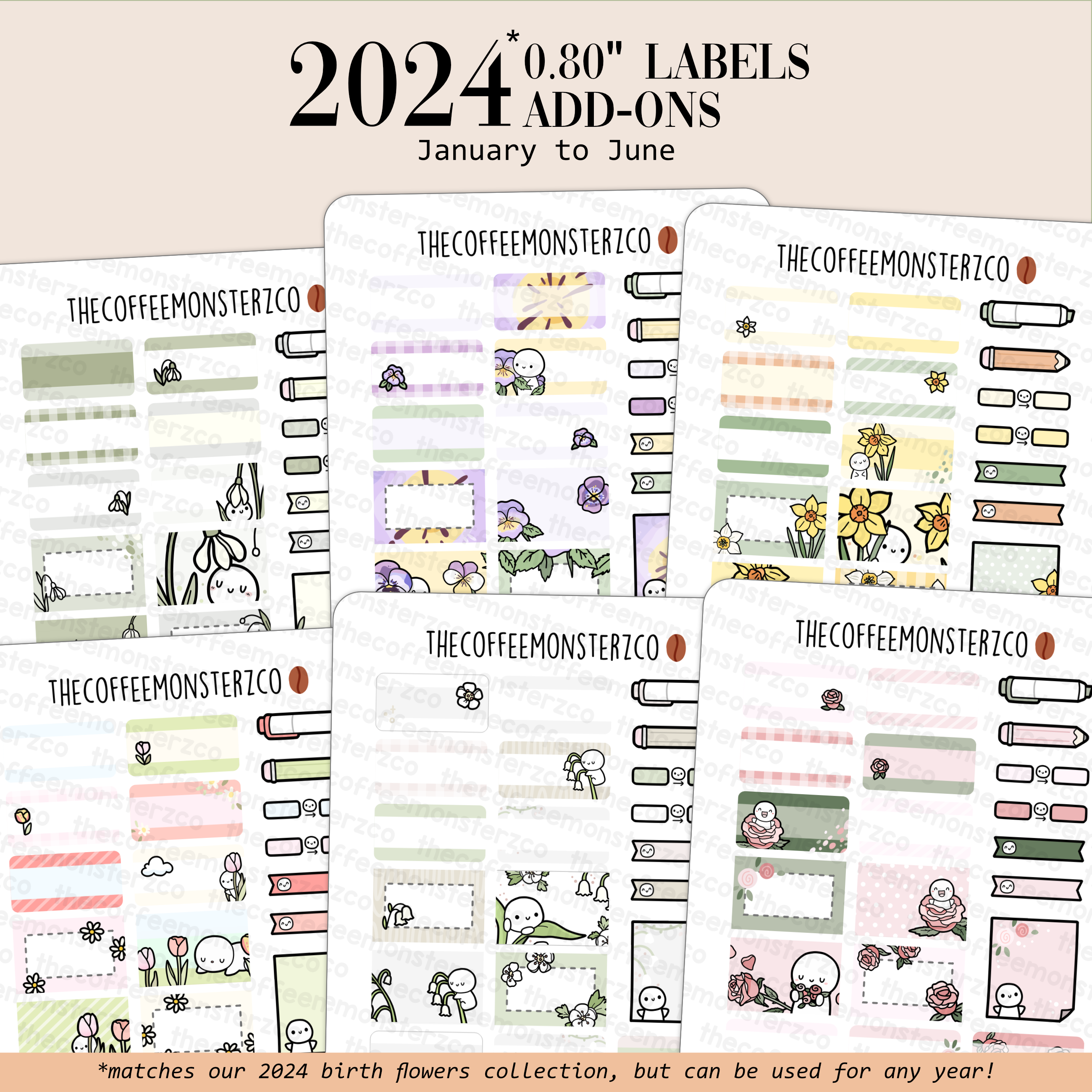2024 Holiday Stickers – TheCoffeeMonsterzCo