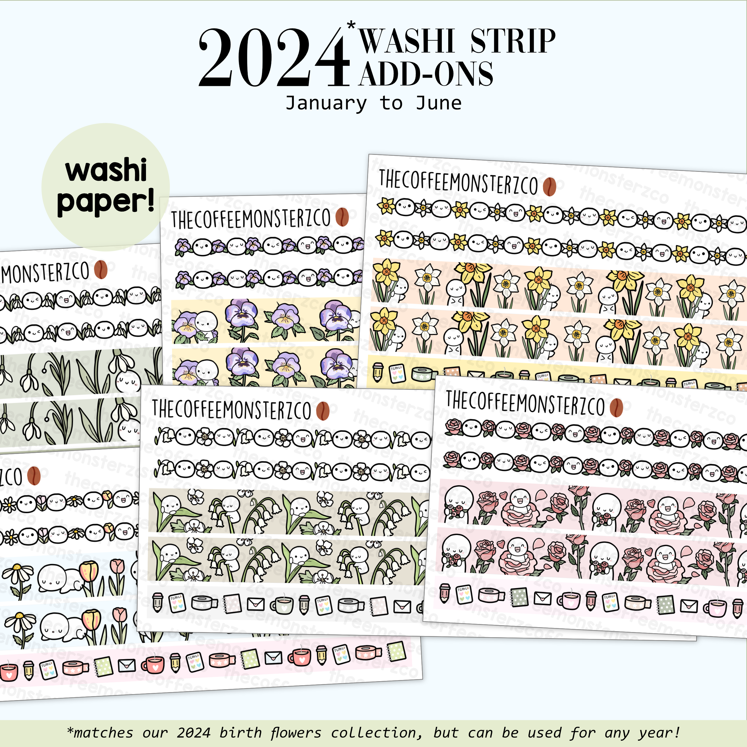 2024 Coordinating Add-ons - Hobonichi Cousin (1.30) Labels - Part 1 –  TheCoffeeMonsterzCo