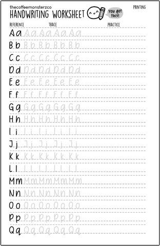 FREE Alphabet Stamp Handwriting Printables for Early Learners