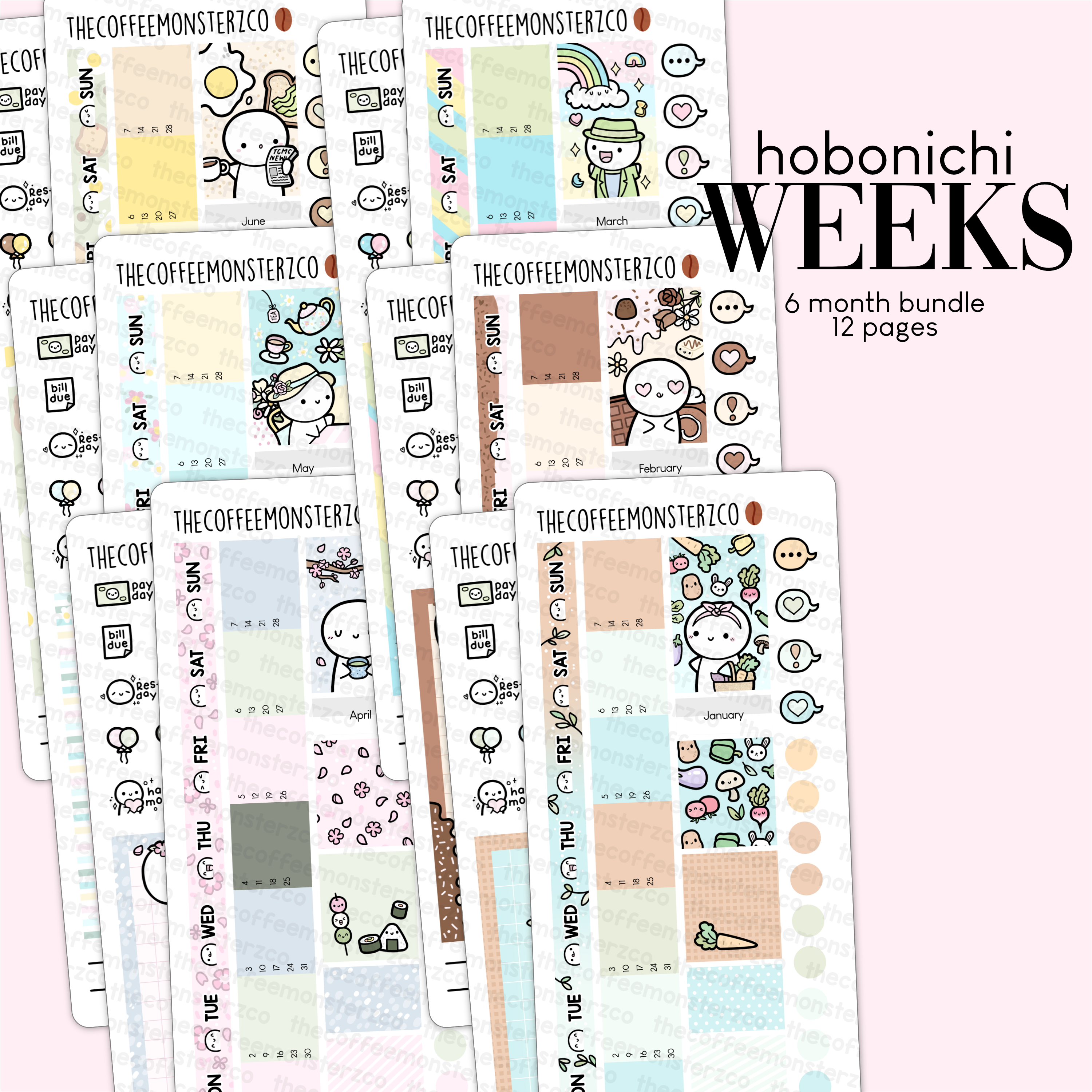 Hobonichi Weeks Sticker Kit: Nov 2021 – The Planner Society