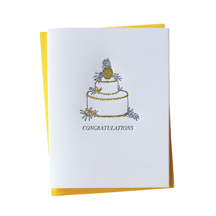 Pineapple Wedding Cake Card Bradley Lily