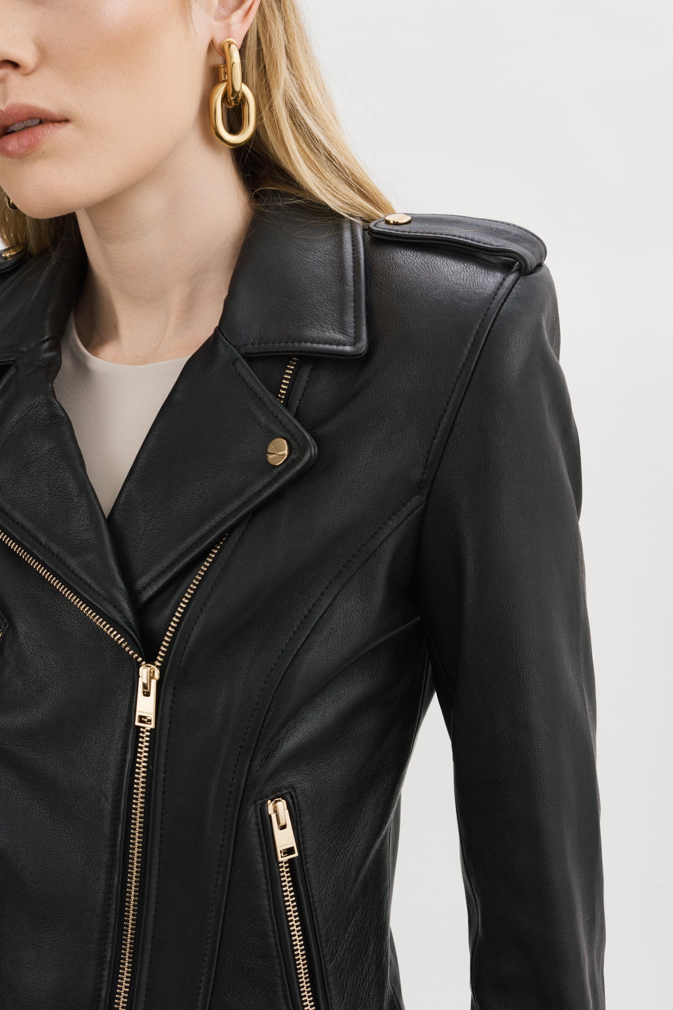 MELLIE Leather Biker Jacket – LAMARQUE